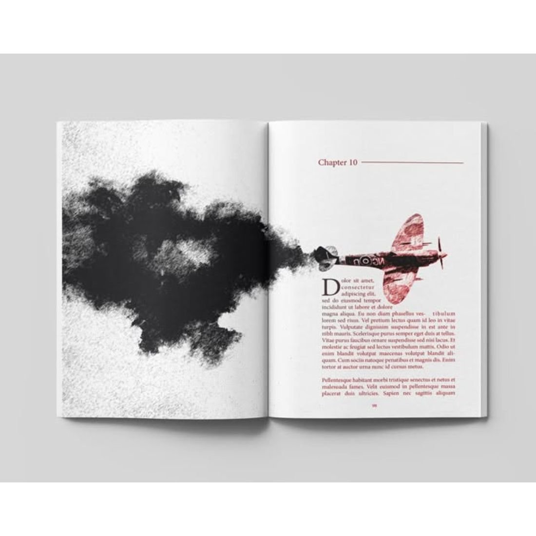 Illustrated chapter opener, book interior formatting