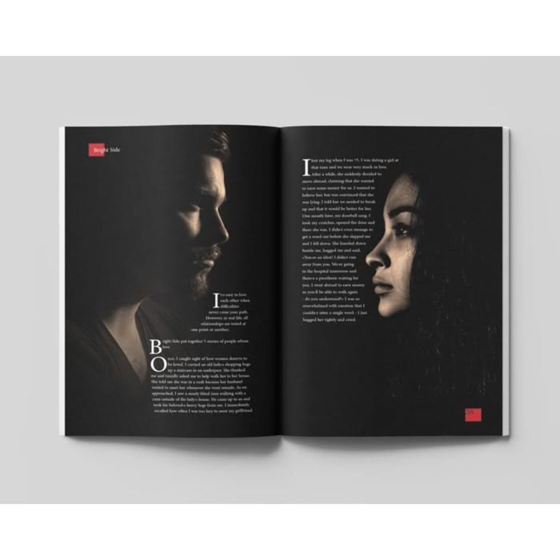 Full-bleed portrait spread, book interior formatting