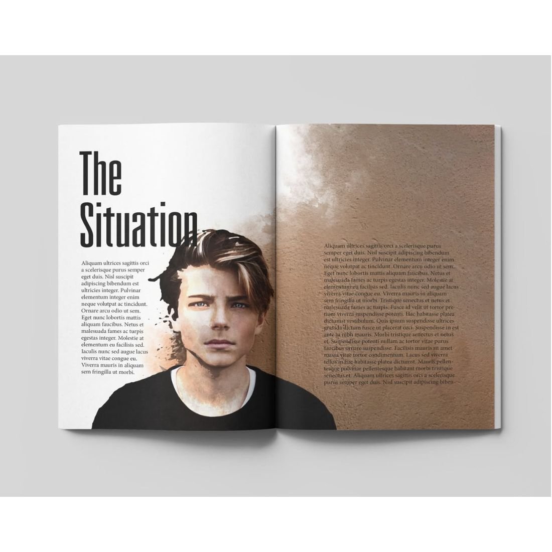 Bold display opener, book interior formatting