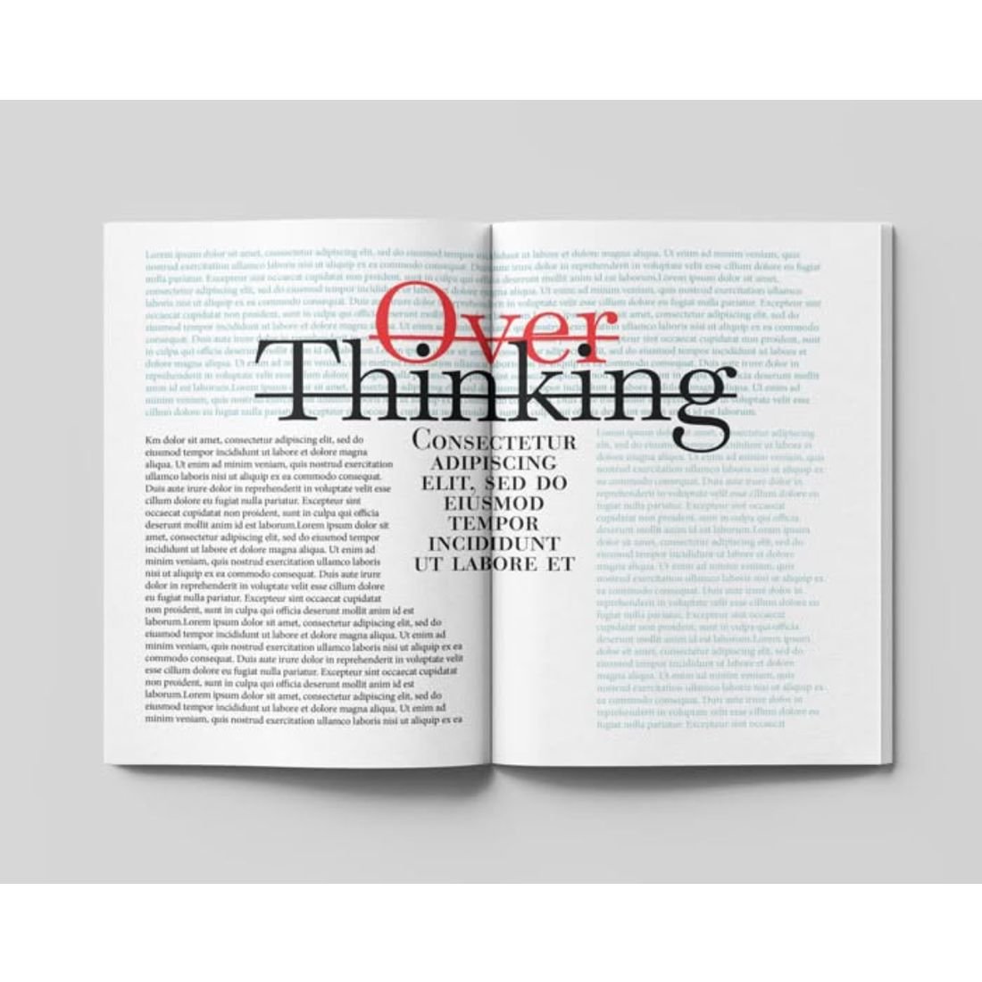 Typographic spread, book interior formatting