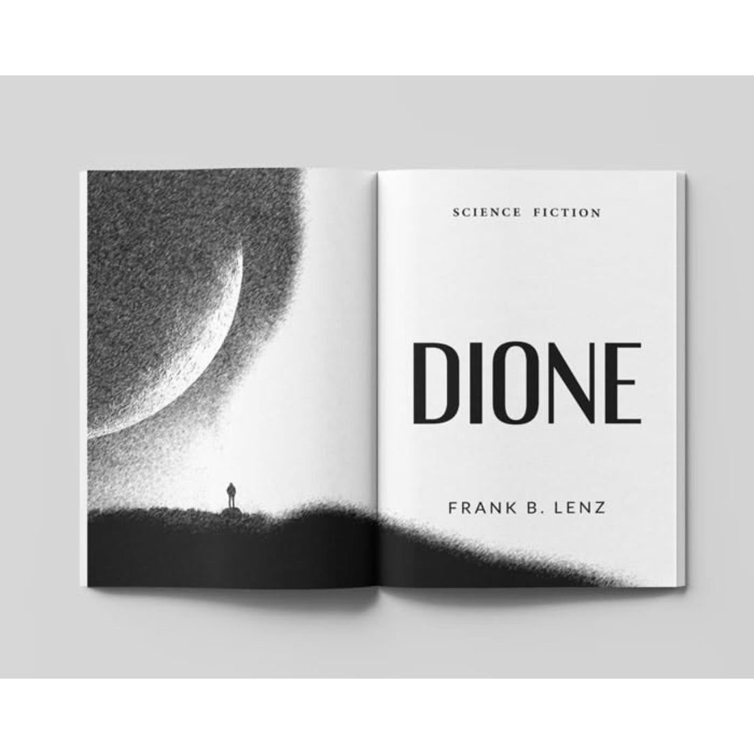 Half-title page, book interior formatting