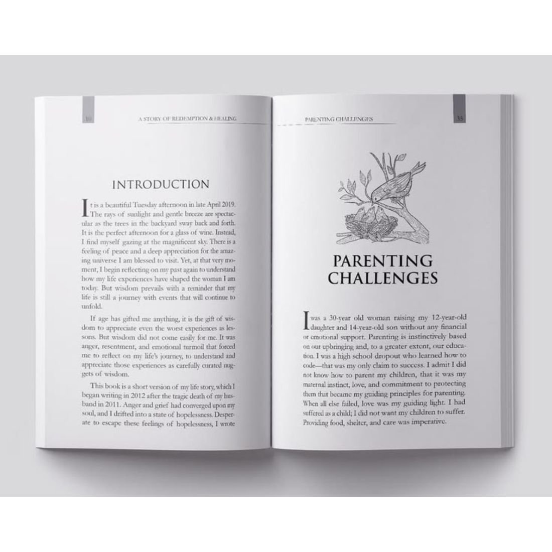 Front matter & chapter, book interior formatting